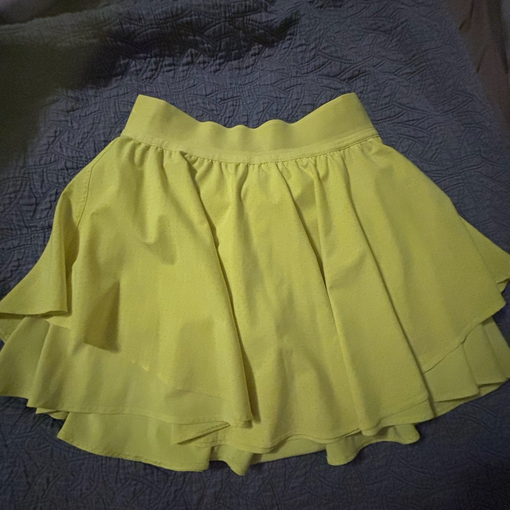 Lululemon Athletica Yellow Skater Skirt
